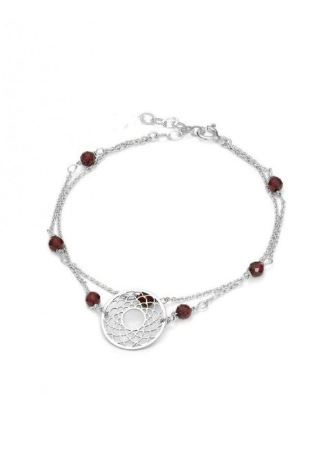 Bransoletka Granat MELANIA 925