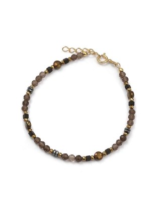 Bransoleta Kwarc dymny 925