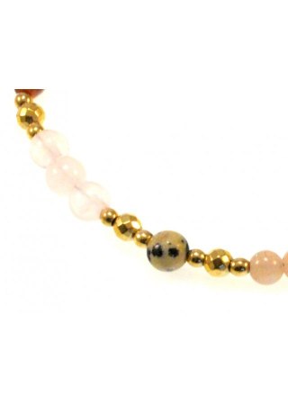 Bransoletka Agat Kwarc 925