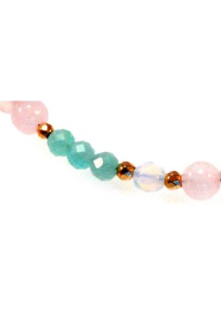 Bransoletka Amazonit Kwarc 925