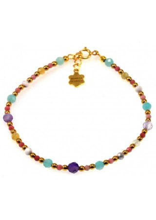 Bransoletka Ametyst Amazonit 925