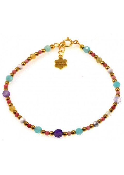 Bransoletka Ametyst Amazonit 925