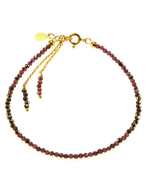 Bransoletka Granat Piryt 925