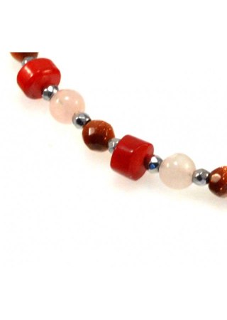 Bransoletka Koral Piasek Pustyni 925