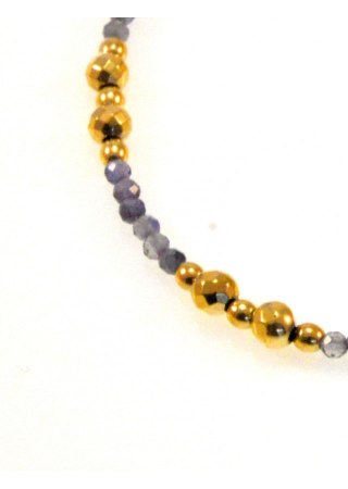 Bransoletka Labradoryt Hematyt 925