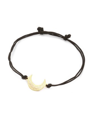 Bransoletka MOON NA SZNURKU 925