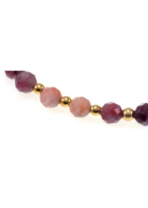 Bransoletka Makrama Rubin 925