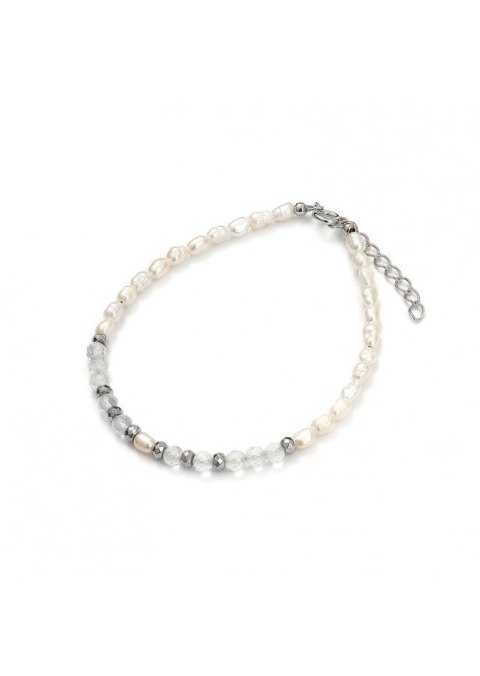 Bransoletka Ślubna Kryształ Górski 925