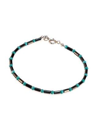 Bransoletka męska Hematyt i Turkus 925