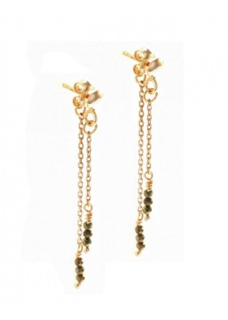 Kolczyki srebrne z pirytem