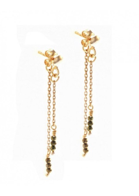 Kolczyki srebrne z pirytem