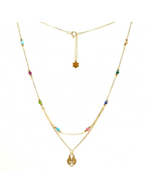 Naszyjnik FUNNY Serce Amazonit 925