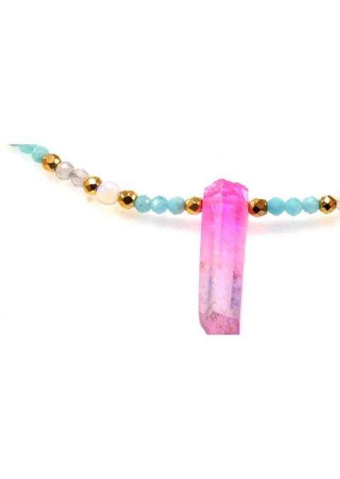 Naszyjnik Kryształ Amazonit 925