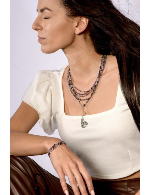 Naszyjnik LAWENDER Ametyst 925