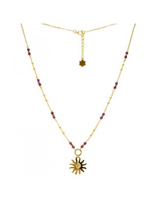 Naszyjnik SUN Rubin 925