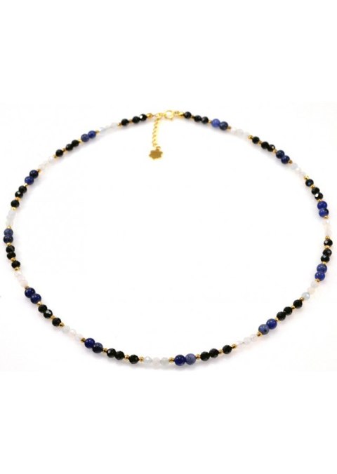 Naszyjnik Sodalit Spinel 925