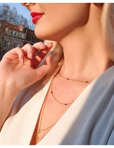 Naszyjnik z księżycem Spinel 925