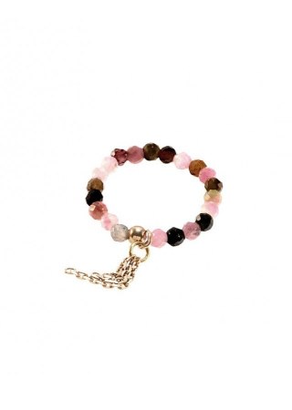 Pierścionek ŁAŃCUSZKI Turmalin 925