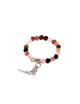 Pierścionek ŁAŃCUSZKI Turmalin 925