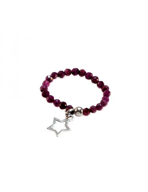 Pierścionek STAR Rubin 925