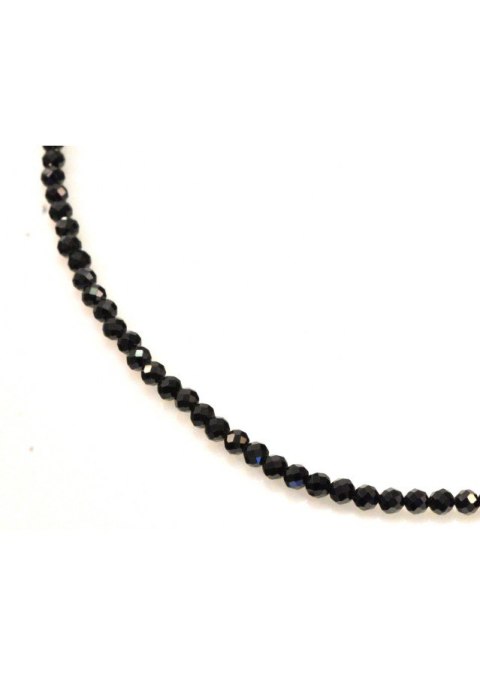 BRANSOLETKA CZARNY TURMALIN OCHRONA 925