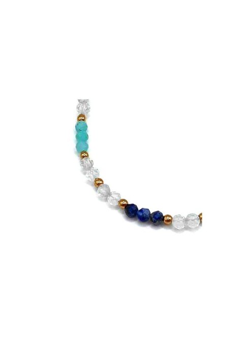Bransoletka Amazonit Lapis 925