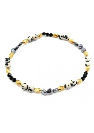 Bransoletka Jaspis Dalmatyński 925