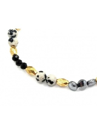 Bransoletka Jaspis Dalmatyński 925