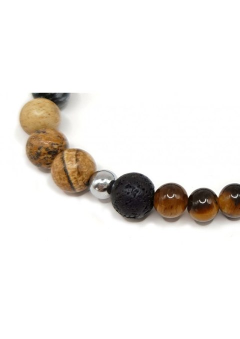 Bransoletka Jaspis Lawa