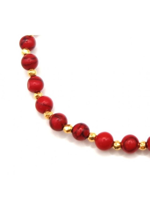 Bransoletka Jaspis czerwony 925