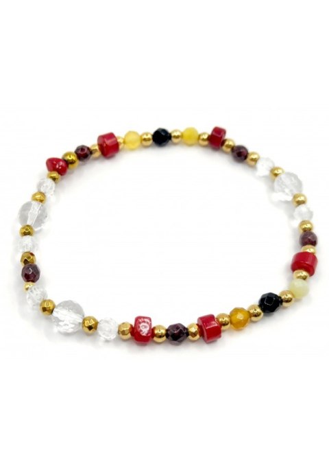 Bransoletka KORAL KRYSZTAŁ 925