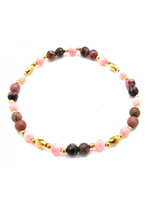 Bransoletka Koral Rodonit 925