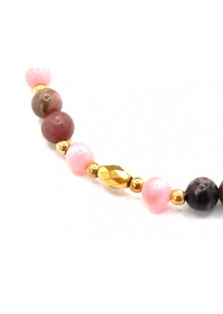 Bransoletka Koral Rodonit 925