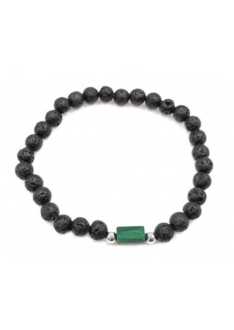 Bransoletka Malachit Lawa