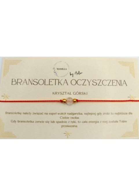 Bransoletka OCZYSZENIA Kryształ Górski