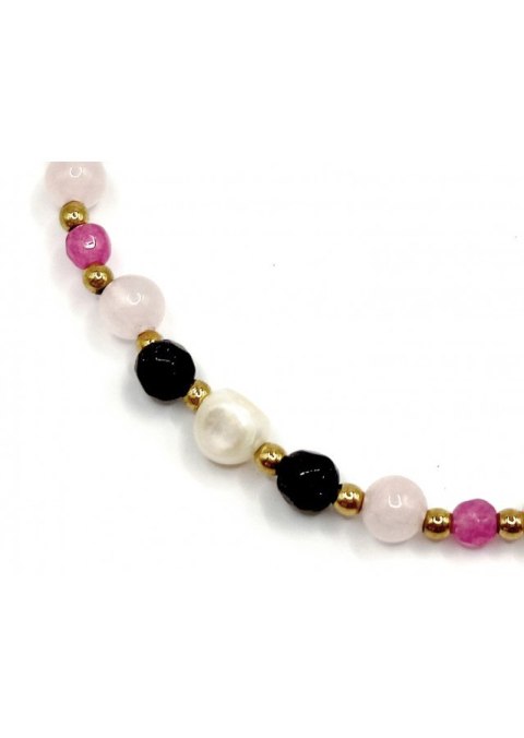 Bransoletka PINK KWARC 925