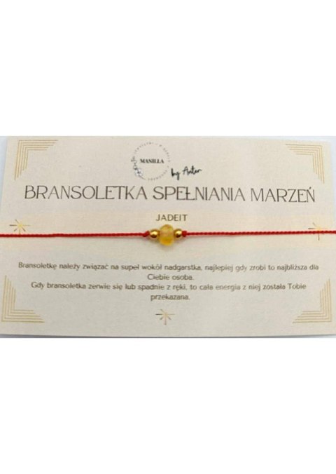 Bransoletka SPEŁNIANIA MARZEŃ Jadeit