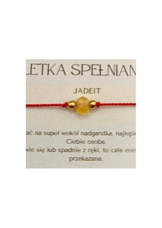 Bransoletka SPEŁNIANIA MARZEŃ Jadeit