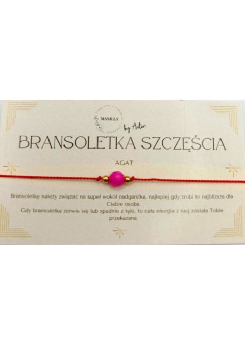 Bransoletka SZCZĘŚCIA Agat