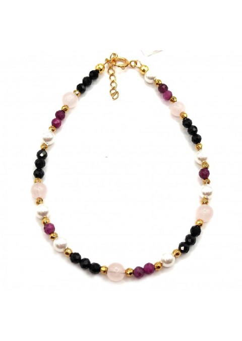 Bransoletka Turmalin Rubin 925