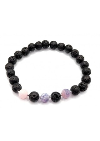 Bransoletka męska Agat Trawiony