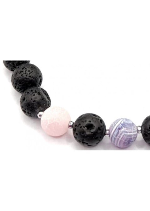 Bransoletka męska Agat Trawiony