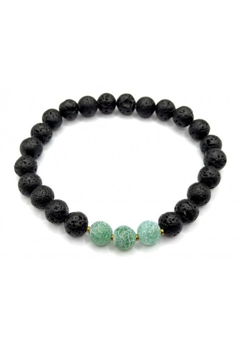 Bransoletka męska Agat Trawiony