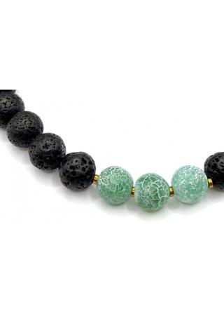 Bransoletka męska Agat Trawiony