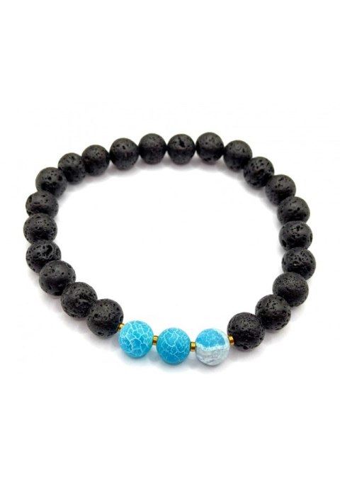 Bransoletka męska Agat Trawiony