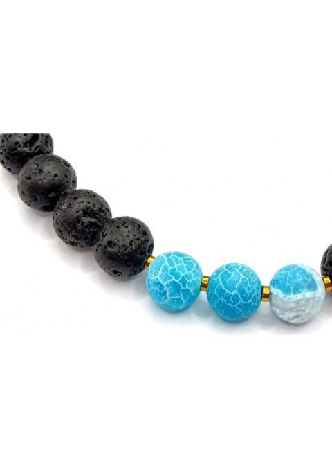 Bransoletka męska Agat Trawiony