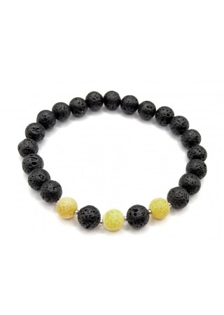 Bransoletka męska Agat Trawiony