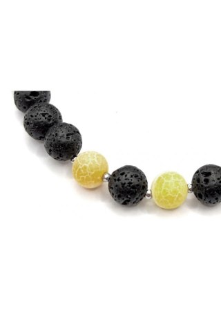 Bransoletka męska Agat Trawiony