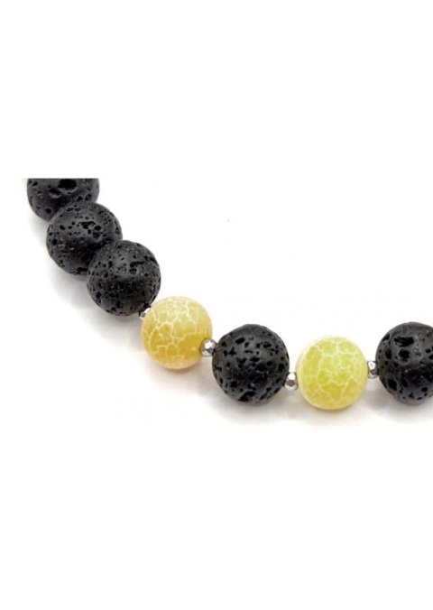 Bransoletka męska Agat Trawiony