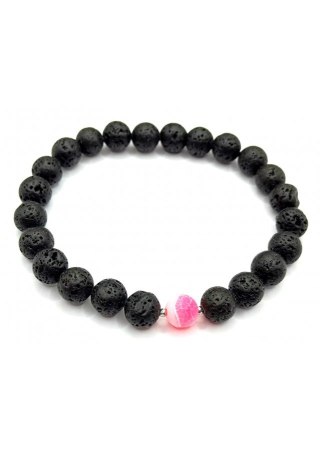 Bransoletka męska Agat Trawiony